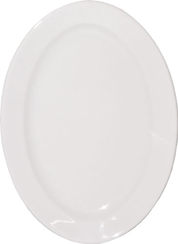 Platter, China, Rolled Edge, White, 10-5/8